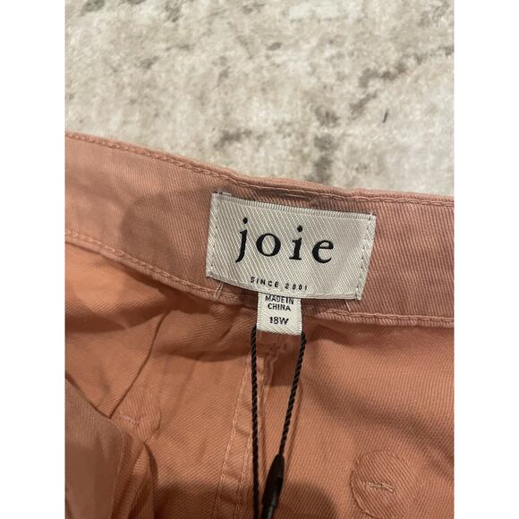 NWT $228 Joie Maxine Park Skinny Pink Denim Jeans Ankle Zip Cotton Blend 18W - Picture 7 of 14